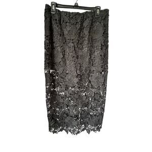 NWT Sen Collection “Francis” Black Lace Skirt Size L Romantic GothGlam LaceCore